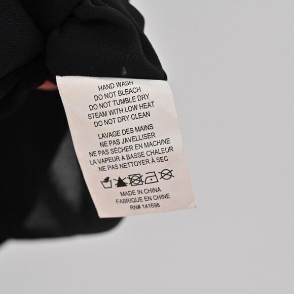 RAMY BROOK Dress Sz 2 Black Grommet Lace Up Drop Waist V Neck Shift Sleeveless - Picture 9 of 12